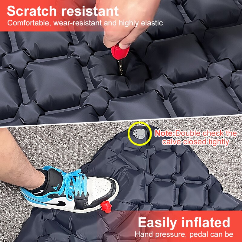 Inflatable Mattress Sleeping Pad With Pillow