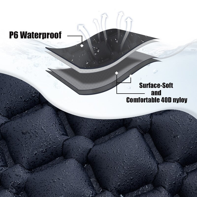 Inflatable Mattress Sleeping Pad With Pillow